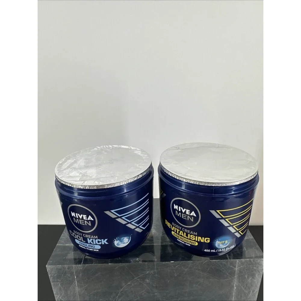 Nivea Men Body Cream Combo X2 Revitalizing Energizing & Cool Kick, 13.5oz